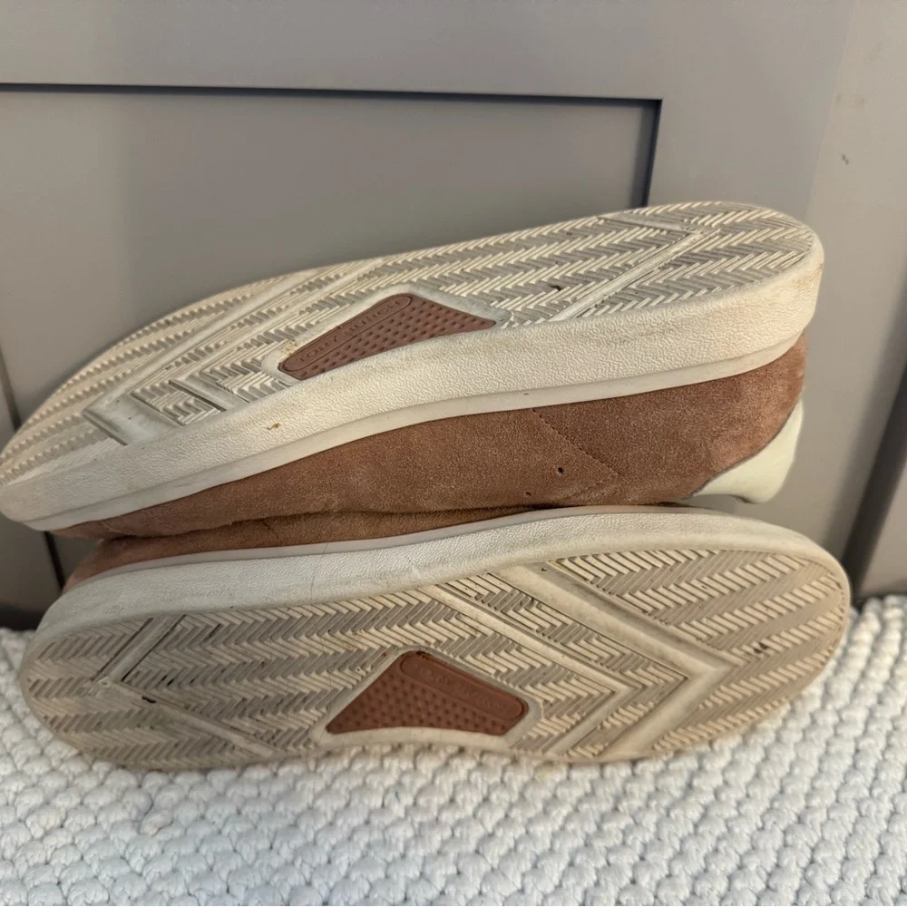 Tory Burch Pink Howell Court Suede Skater Sneakers